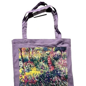 NEW Claude Monet The Artist Garden In Giverny (1900) Canvas Art Tote Book Bag